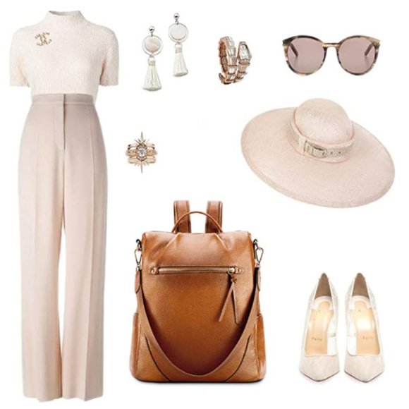 Kattee Genuine Leather Backpack Anti-Theft, Purse - Picture 6 of 7